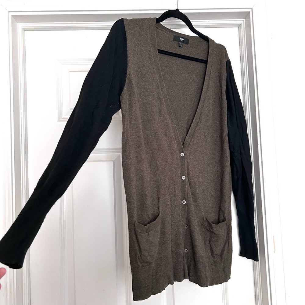 Two-tone Long Cardigan